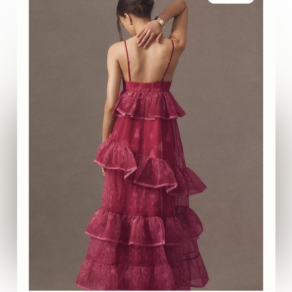 Anthropologie Let Me Be Tiered Midi Dress - Picture 2 of 6